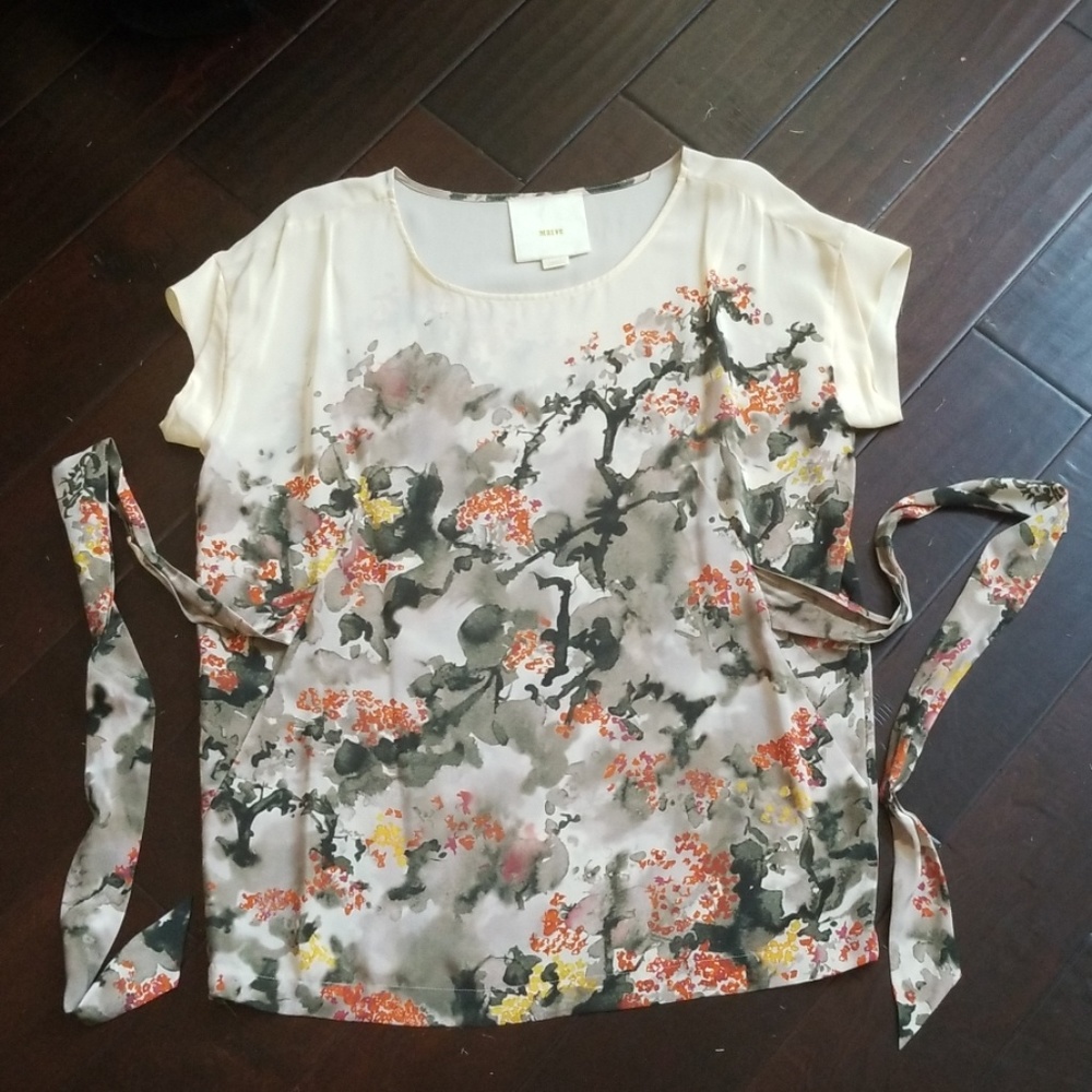Anthropologie Maeve Paradise Ascending Blouse - S - Picture 8 of 16